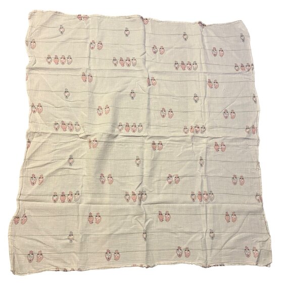 Aden + Anais Baby Muslin Swaddle Blanket 100% Cotton Pink Bird Pattern - Picture 2 of 3